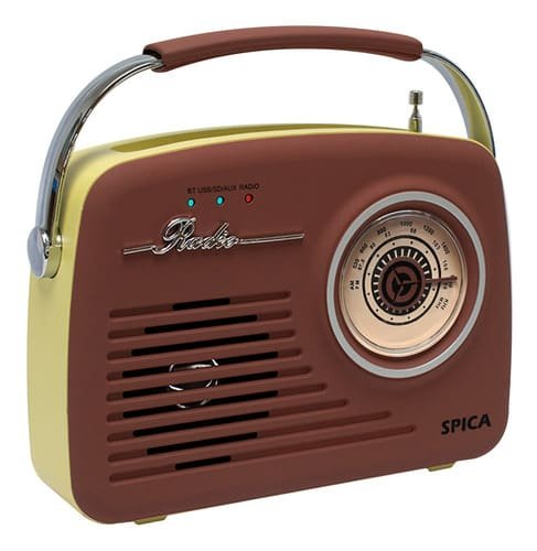 Tocadiscos Vinilo Bluetooth Spica Sp-t90 Vintage Parlante