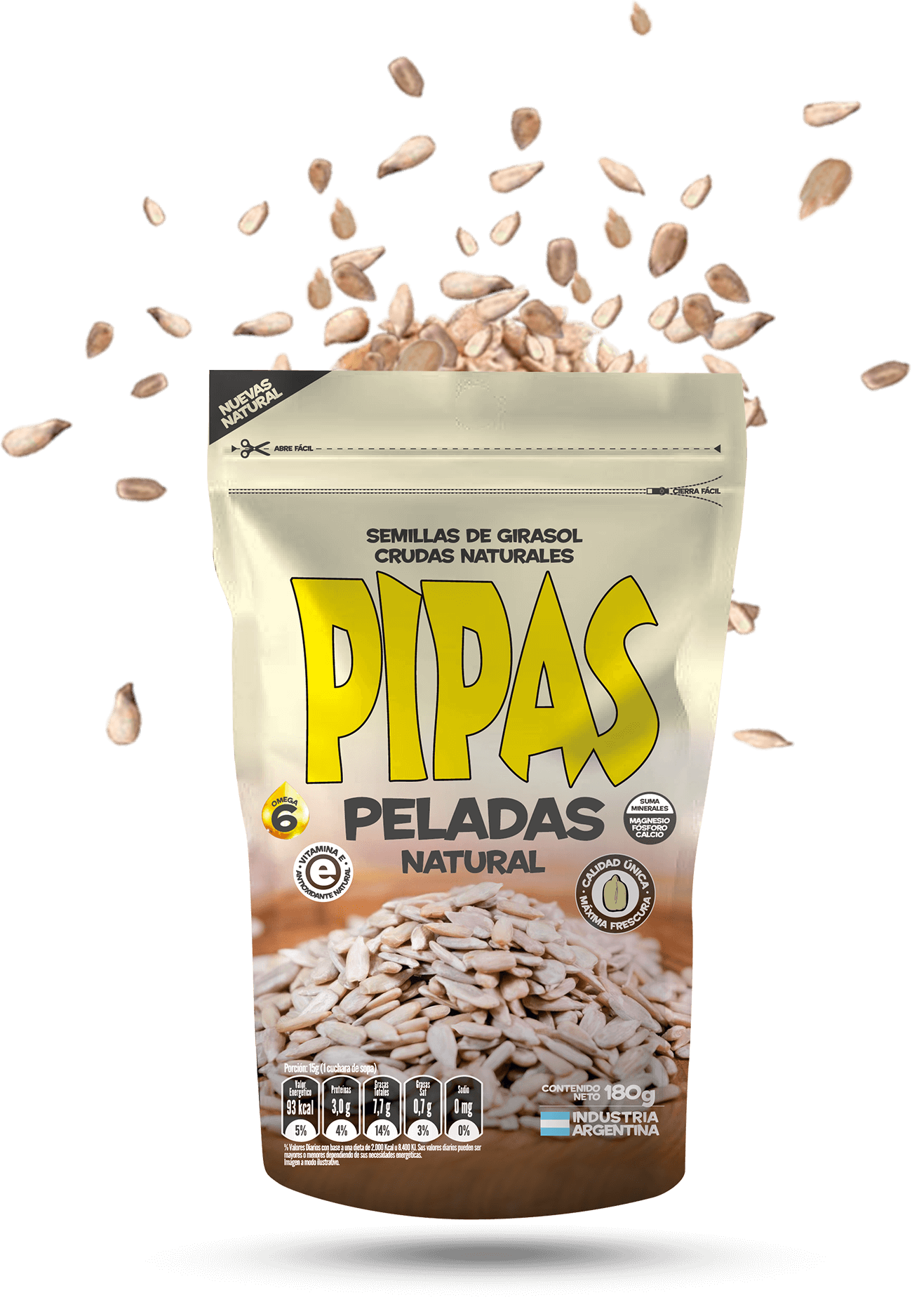 Pipas – Pipas De Girasol Peladas Natural 180 Gr (Natural Peeled Sunflower  Seeds 6.34 Oz)
